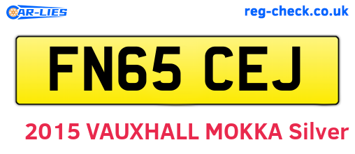 FN65CEJ are the vehicle registration plates.