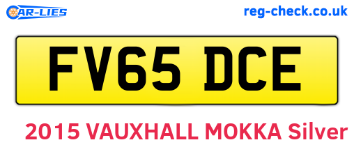 FV65DCE are the vehicle registration plates.