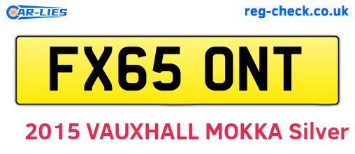 FX65ONT are the vehicle registration plates.