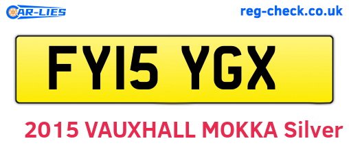 FY15YGX are the vehicle registration plates.
