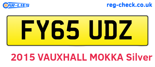 FY65UDZ are the vehicle registration plates.