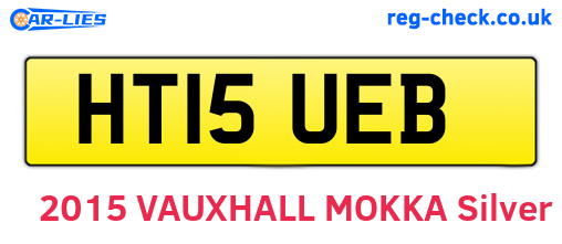HT15UEB are the vehicle registration plates.