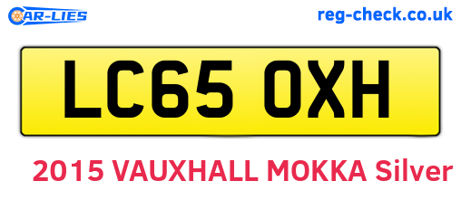 LC65OXH are the vehicle registration plates.