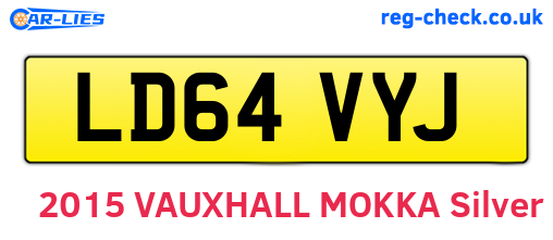 LD64VYJ are the vehicle registration plates.