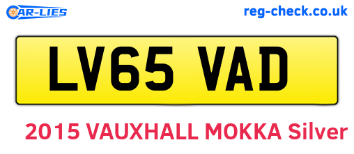 LV65VAD are the vehicle registration plates.