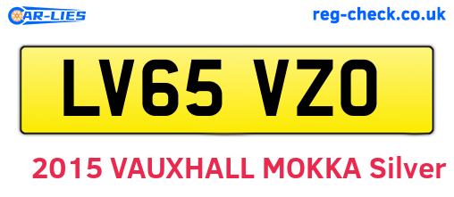 LV65VZO are the vehicle registration plates.