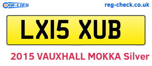LX15XUB are the vehicle registration plates.