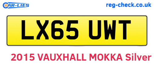 LX65UWT are the vehicle registration plates.