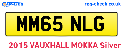 MM65NLG are the vehicle registration plates.