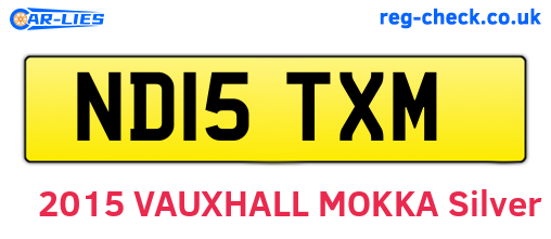 ND15TXM are the vehicle registration plates.