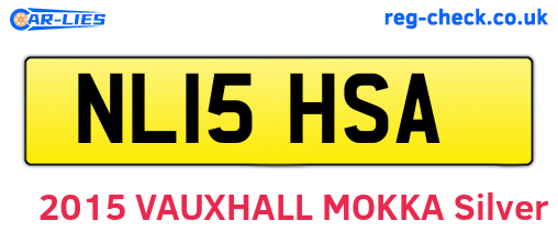 NL15HSA are the vehicle registration plates.