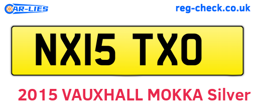 NX15TXO are the vehicle registration plates.