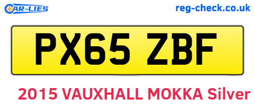 PX65ZBF are the vehicle registration plates.