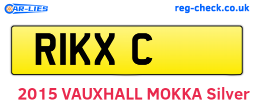 R1KXC are the vehicle registration plates.