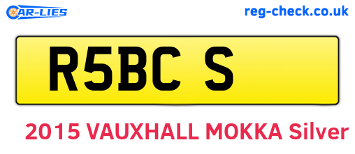 R5BCS are the vehicle registration plates.
