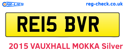 RE15BVR are the vehicle registration plates.