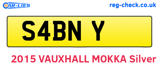 S4BNY are the vehicle registration plates.