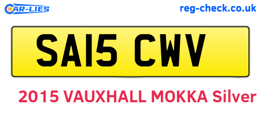 SA15CWV are the vehicle registration plates.