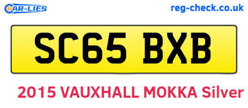 SC65BXB are the vehicle registration plates.
