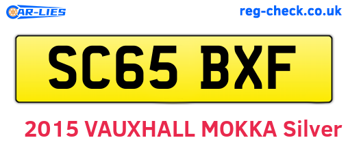 SC65BXF are the vehicle registration plates.