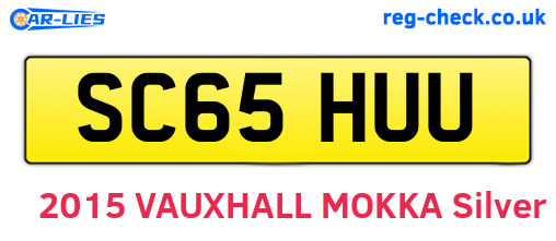 SC65HUU are the vehicle registration plates.