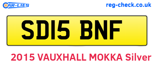 SD15BNF are the vehicle registration plates.