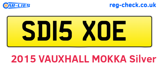 SD15XOE are the vehicle registration plates.