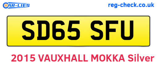 SD65SFU are the vehicle registration plates.