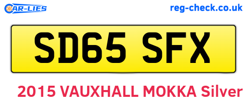 SD65SFX are the vehicle registration plates.