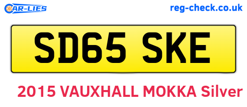 SD65SKE are the vehicle registration plates.