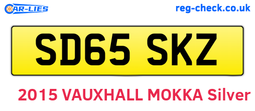 SD65SKZ are the vehicle registration plates.