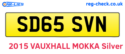 SD65SVN are the vehicle registration plates.