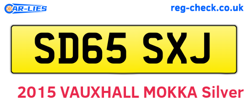 SD65SXJ are the vehicle registration plates.
