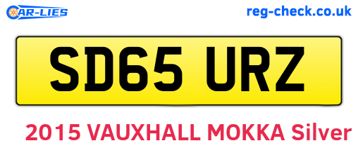 SD65URZ are the vehicle registration plates.