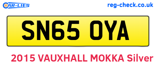 SN65OYA are the vehicle registration plates.