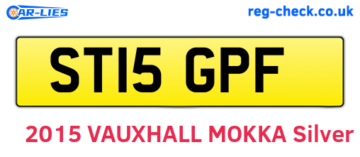 ST15GPF are the vehicle registration plates.
