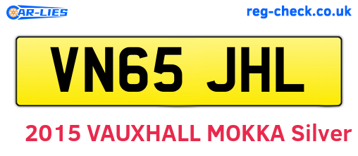VN65JHL are the vehicle registration plates.
