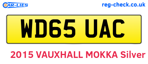 WD65UAC are the vehicle registration plates.