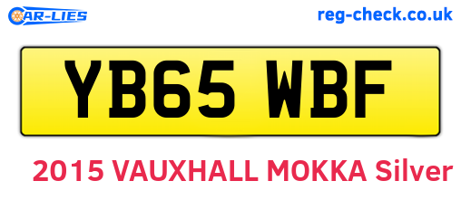 YB65WBF are the vehicle registration plates.