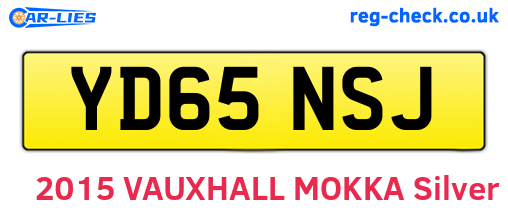 YD65NSJ are the vehicle registration plates.