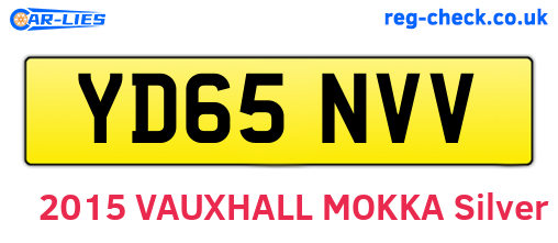 YD65NVV are the vehicle registration plates.