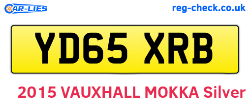 YD65XRB are the vehicle registration plates.