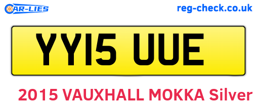 YY15UUE are the vehicle registration plates.