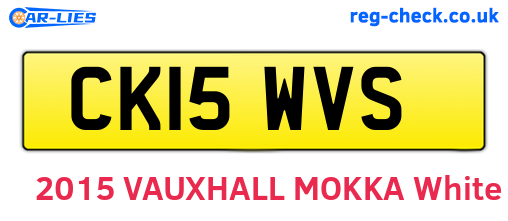 CK15WVS are the vehicle registration plates.