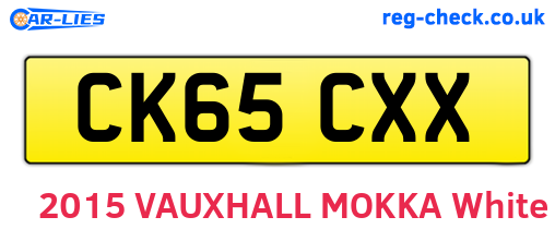 CK65CXX are the vehicle registration plates.