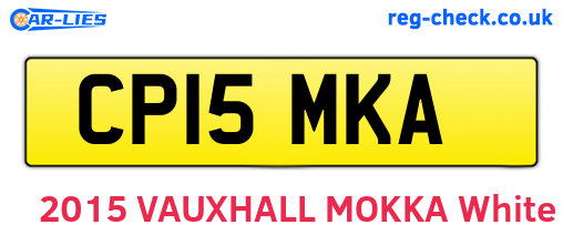 CP15MKA are the vehicle registration plates.