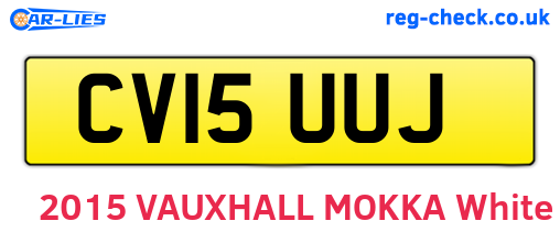 CV15UUJ are the vehicle registration plates.