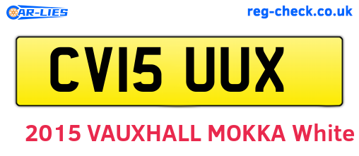 CV15UUX are the vehicle registration plates.