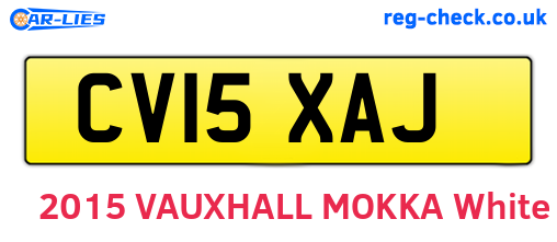 CV15XAJ are the vehicle registration plates.