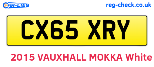 CX65XRY are the vehicle registration plates.